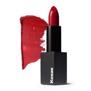 Kodak’s Weightless Lip Color in Electra (cool toned red)